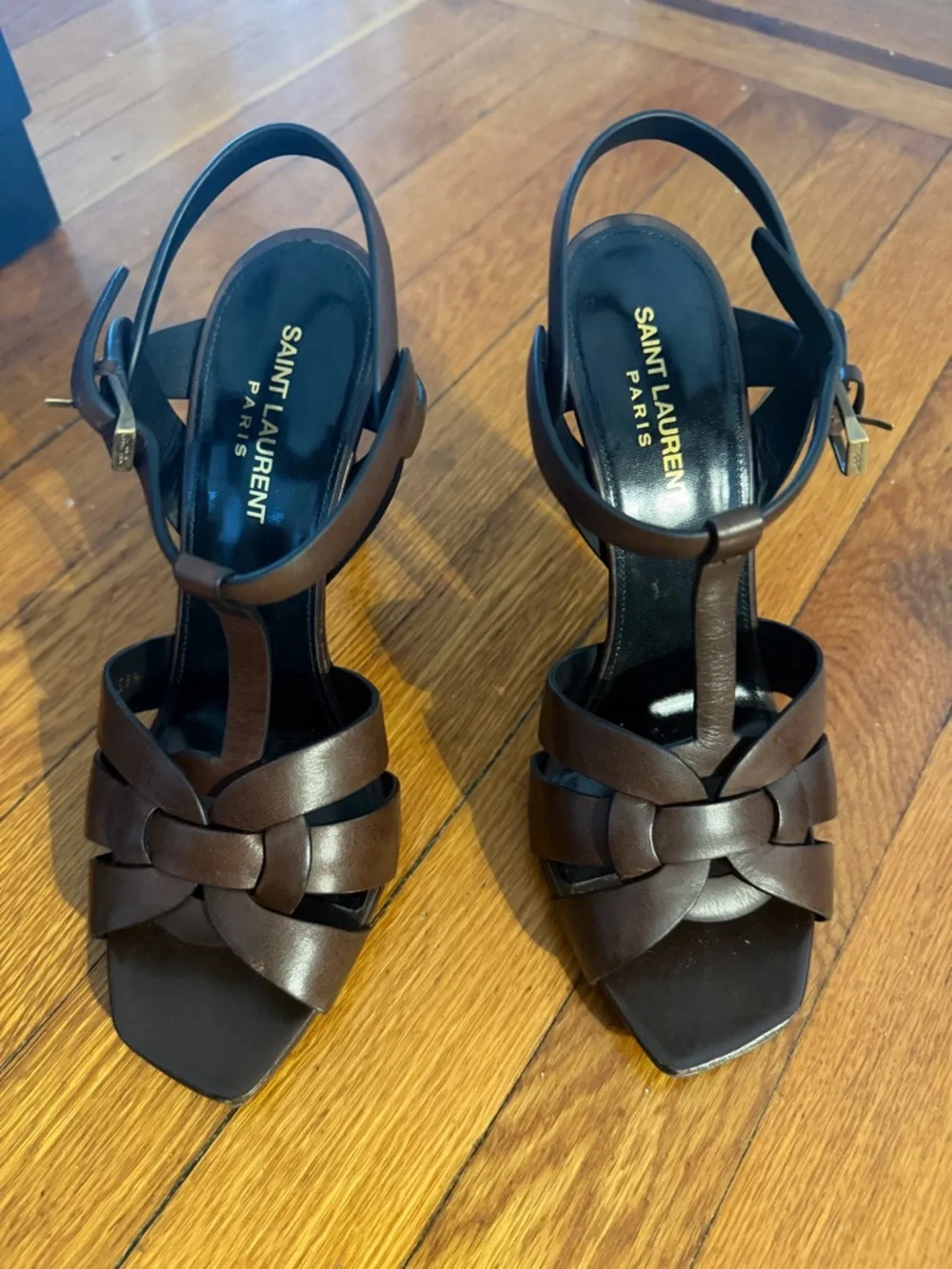 Saint Laurent Tribute 105mm Sandals - Picture 2 of 6